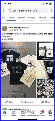 Very Rare Official Sam Fender T Shirt from 2018 Tour Size Large Merch Bitch