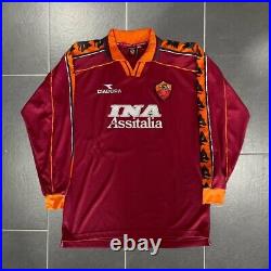 Very Rare Original Diadora Calcio Totti #10 AS Roma 1998/99 Home LS Large