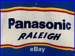 Very Rare Panasonic Raleigh Large Wool Cycling Jersey Very Good Condition