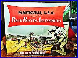 Very Rare Plasticville Road Racing Accessories For Large Cars Track Set