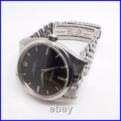 Very Rare Rolex Oyster Perpetual 36 mm Black Large Head Watch 5504 Circa 1959