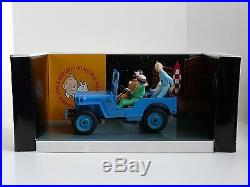 Very Rare Set Of 2 Large Tintin Vintage Hapax Jeeps Red & Blue Hergé 1994