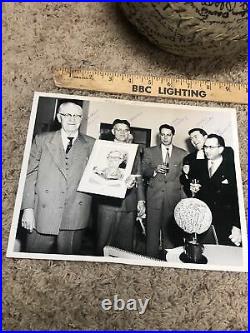 Very Rare Signed Schlitz Beer Brewing Co Large Baseball W Pics Sales Item 1950s