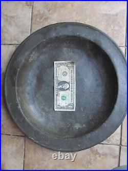 Very Rare VERY LARGE 16 Antique 1760 Colonial PEWTER BOWL, Revolutionary War