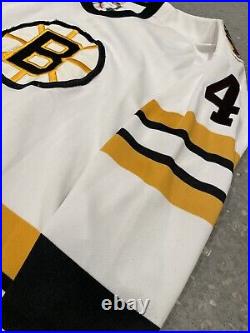 Very Rare VIntage 70s Boston Bruins Bobby Orr Jersey Stitched Lettering Large