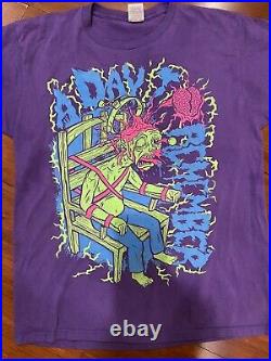 Very Rare VTG A Day To Remember Zombie Brain Eye Emo Band T-Shirt Size L Large