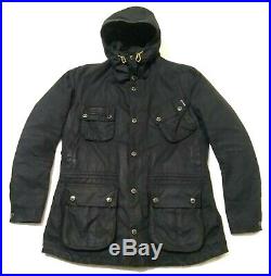 Very Rare Vgc Barbour International Waxed Parka Jacket Large Cost £295