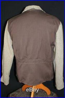 Very Rare Vintage 1930's-1940's Campus Tweed & Gabardine Jacket Size Large