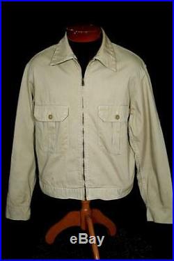 Very Rare Vintage 1940's-1950's Hercules Cotton Khaki Jacket Size Large
