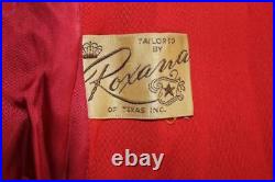Very Rare Vintage 1940's Red Gabardine Woman's Lucy Coat Size Large