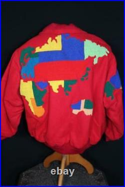 Very Rare Vintage 1980's Japan Narumiya Red Wool World Jacket Size Large