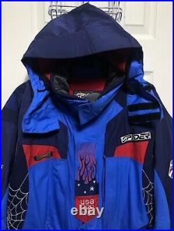 Very Rare Vintage 2002 Spyder US Ski Team Spiderman Jacket Mens Size Large
