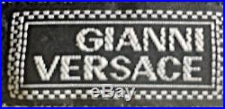 Very Rare & Vintage 90s Gianni Versace Sweater Black & Gray Medusa Head. Large