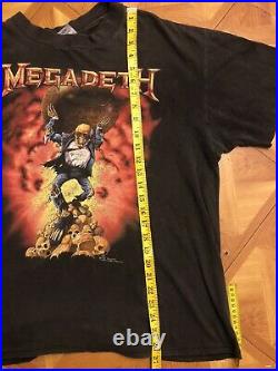 Very Rare Vintage 90s Megadeth Metal Shirt Size Xl Tour 1991 Brockum Tag
