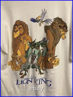 Very Rare Vintage 90s The Lion King Promo T Shirt Single Stitch Colorful Large