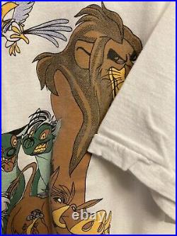 Very Rare Vintage 90s The Lion King Promo T Shirt Single Stitch Colorful Large