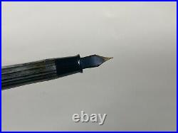 Very Rare Vintage Aurora Novum Faccettata Large Fountain Pen in Grey Pearl