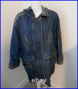 Very Rare Vintage Current Seen Brand Denim Heavy Western Barn Jacket Mens