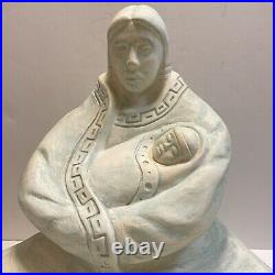 Very Rare Vintage Large Royal Haeger Women With Child Sculpture Native American