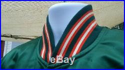 Very Rare Vintage Miami Hurricanes Satin Starter Jacket Size Large Great Cond