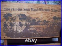 Very Rare Vintage Old Crow Whiskey Large Wooden Advertising Shelf Unit