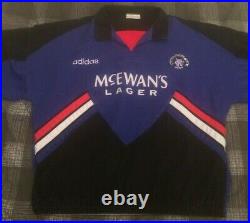 Very Rare Vintage Rangers Drill Top Jacket 1994/95 Original McEwans Excellent L