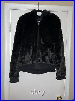 Very Rare? Vs Pink Large Limited Edition Fur Metallic Bling Hooded Jacket