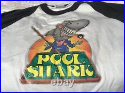 Very Rare Vtg 1980, S Pool Shark Shirt Sz Large Graphics Mint Scarce Nostalgia