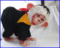 Very Rare large 1950s My Toy 18 Rushton Style Rubber Faced Monkey plush