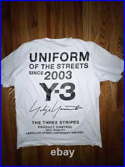 Very Rare yohji yamamoto Y-3 Adidas Street Uniform Shirt L