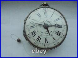 Very large coach watch pull repeat alarm and rare tic tac escapement circa 1750s