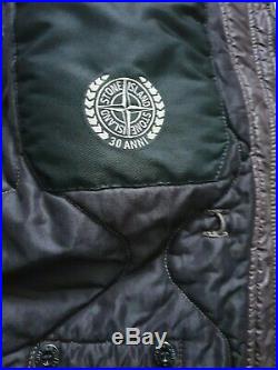 Very rare 30Th Anni Stone island Mussola Gommata field jacket L with ellow patch