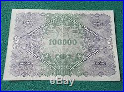 Very rare, AUSTRIA, Large note, 100.000 Kronen, 1922. PW83