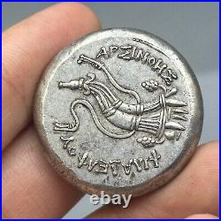 Very rare Ancient Greek large silver coated coin in good condition