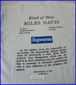 Very rare FW08 Supreme Miles Davis Kind of Blue tee T-shirt L large box logo