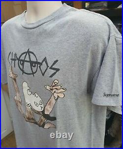 Very rare FW10 Supreme Chaos Tee grey T-shirt size L large vintage tee