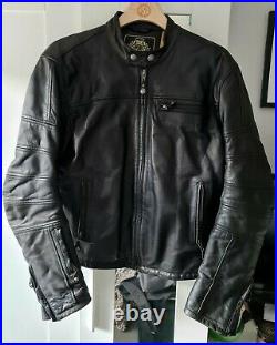 Very rare Roland Sands Design Ronin black Leather Motorcycle Jacket Size L