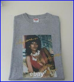 Very rare SS12 Supreme Pam Grier Tee grey T-shirt size L large vintage