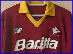 Very rare Vintage 80s AS Roma #9 NR L/S home shirt, jersey, maglia 1987 1988