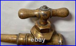 Very rare large antique 1800's brass fire nozzle hose fighter standpipe spigot