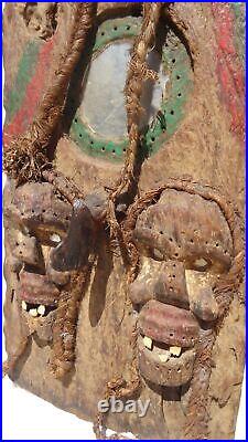 Very rare large sculpture on Ifugao board 140 cm Nigeria African Art