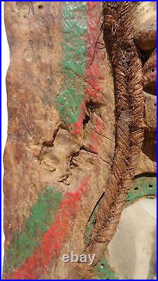 Very rare large sculpture on Ifugao board 140 cm Nigeria African Art