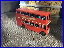 Very rare triang large pressed steel double decker bus Excellent Working Bell