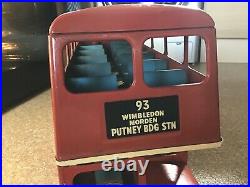 Very rare triang large pressed steel double decker bus Excellent Working Bell