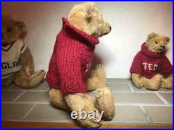 Vintage 1910 Steiff Teddy Bear Red Sweater Large 34cm Doll Very Rare