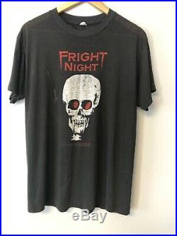 Vintage 1986 Fright Night Movie Promo Tshirt VERY RARE Horror Movie Shirt Black