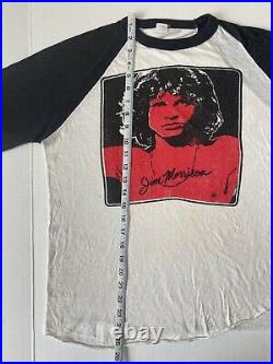 Vintage 70s Jim Morrison Memorial Raglan T Shirt Very Rare Single Stitch Large