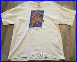 Vintage 80's Gray Tag Nike JDI Just Do It Picassoesque T Shirt Very Rare Mens L