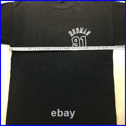 Vintage 90's Dennis Rodman Tee T Shirt L Black Murina Very Rare Michael Jordan