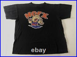 Vintage 90s NOFX Concert Tour Hardcore Punk Band T-Shirt L Very Rare Band Tee
